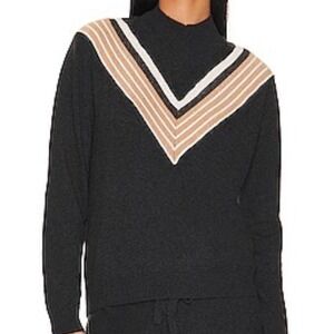 Spiritual Gangster Varsity Mockneck Sweater Vintage‎ Black Size Small Preppy